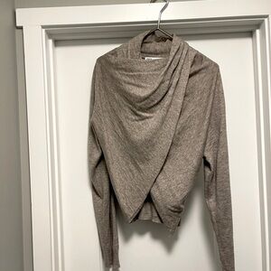 Zara Tan Draped Cardigan